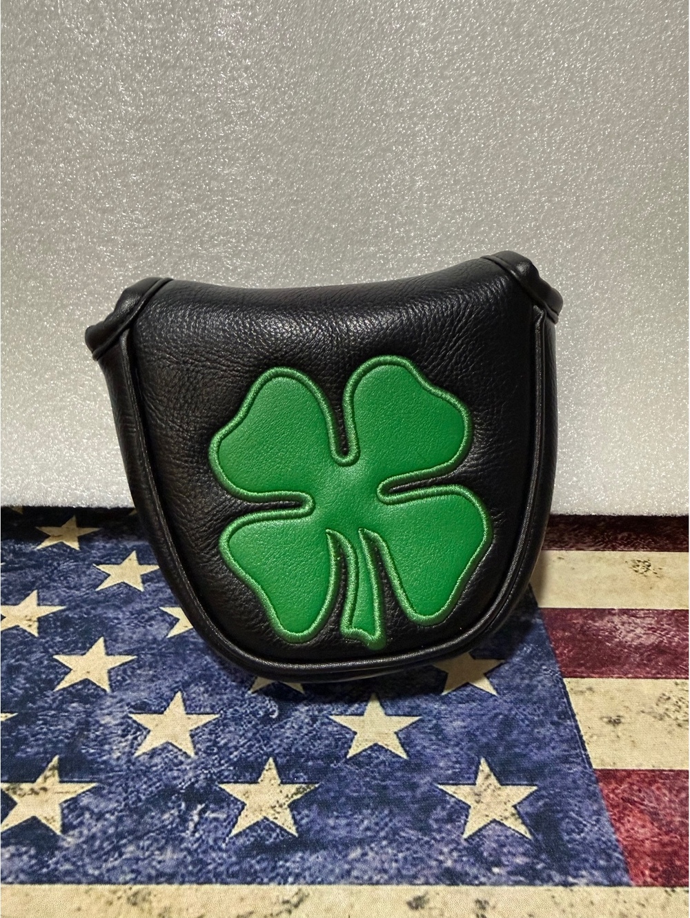 Lucky Shamrock Four Leaf Clover Mallet Putter Headcover Magnetic Golf